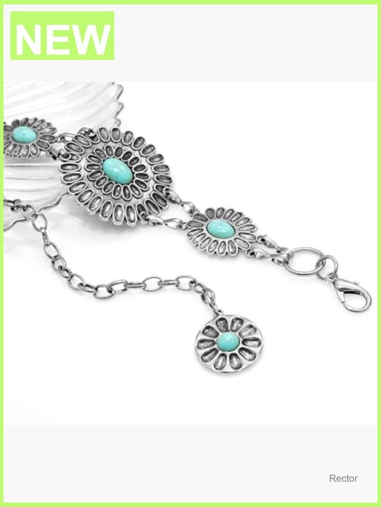 Western Concho Chain Belt Cowgirl Metal Waist Chain Dress Accessory main image 6